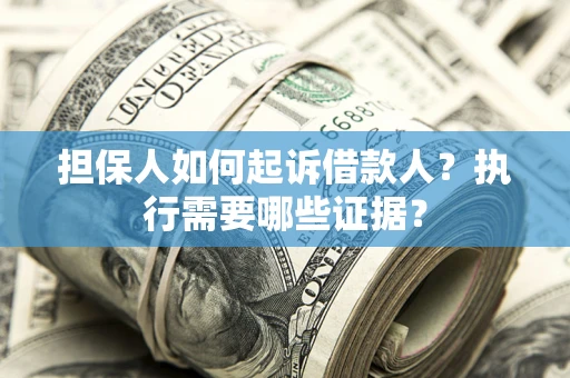 武汉担保人如何起诉借款人？执行需要哪些证据？