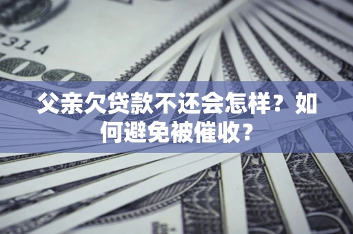 武汉父亲欠贷款不还会怎样？如何避免被催收？