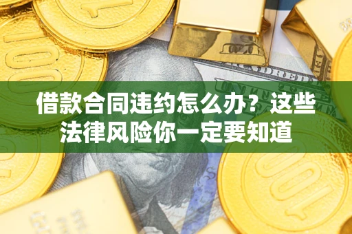 武汉借款合同违约怎么办？这些法律风险你一定要知道