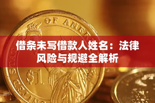 武汉借条未写借款人姓名：法律风险与规避全解析