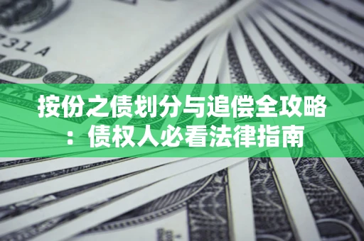武汉按份之债划分与追偿全攻略：债权人必看法律指南