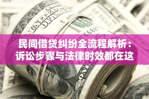 武汉民间借贷纠纷全流程解析：诉讼步骤与法律时效都在这儿了
