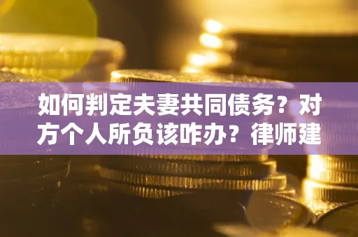 武汉如何判定夫妻共同债务？对方个人所负该咋办？律师建议