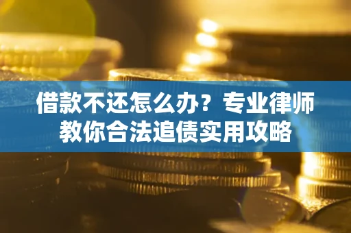 武汉借款不还怎么办？专业律师教你合法追债实用攻略