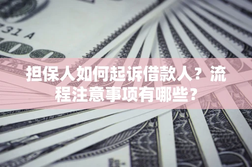 武汉担保人如何起诉借款人？流程注意事项有哪些？
